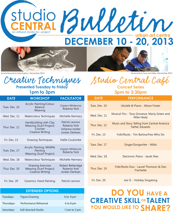 Studio Central Bulletin_Dec10 -20,2013