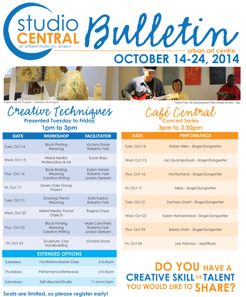 Studio Central Bulletin Oct14-24,2014