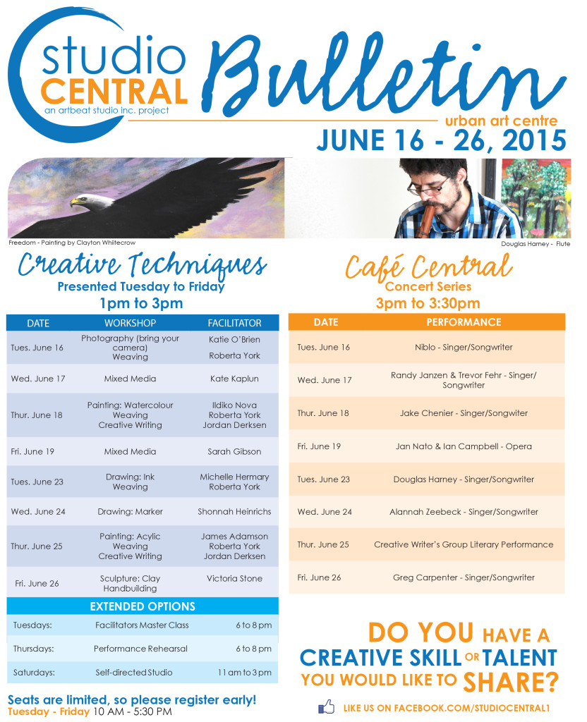 Studio Central Bulletin_June 16 - 26, 2015