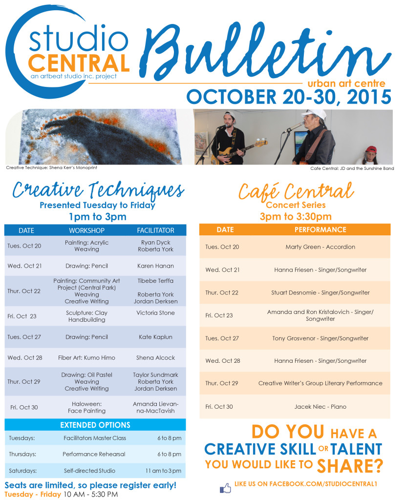 Studio Central BulletinOct20-30, 2015