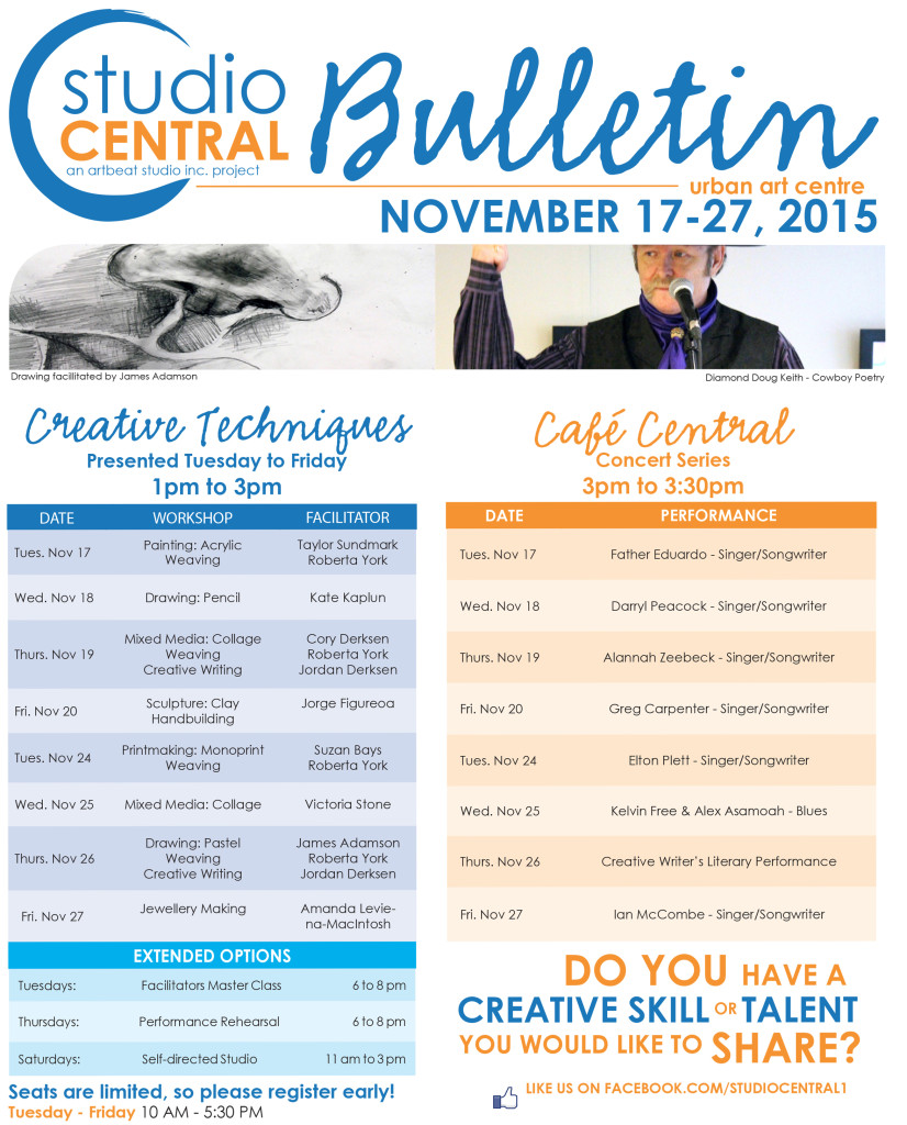Studio Central Bulletin Nov17-27, 2015
